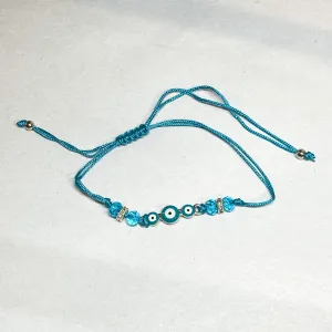Evil Eye Protection Bracelet - Light Blue