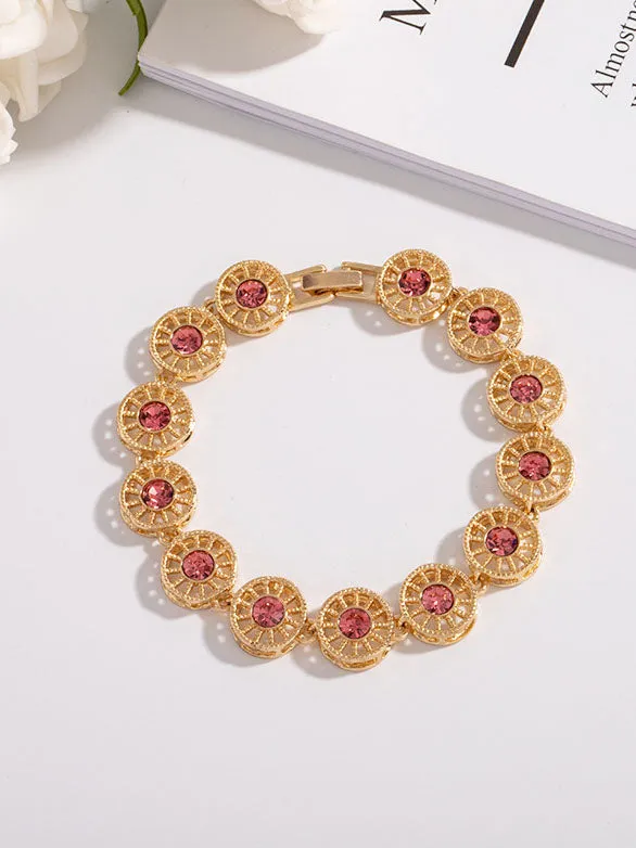 Fashion Gift Bracelet Artificial Rhinestone Alloy Bracelet