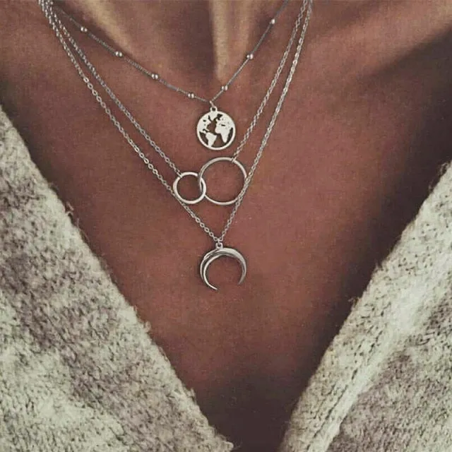 Fashion Thick Chain Toggle Clasp Necklaces