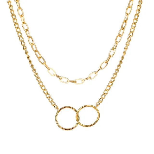 Fashion Thick Chain Toggle Clasp Necklaces
