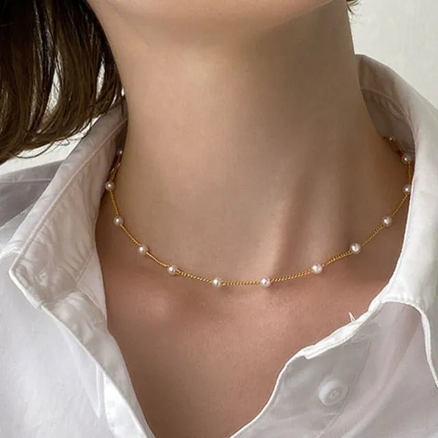 Fashion Thick Chain Toggle Clasp Necklaces