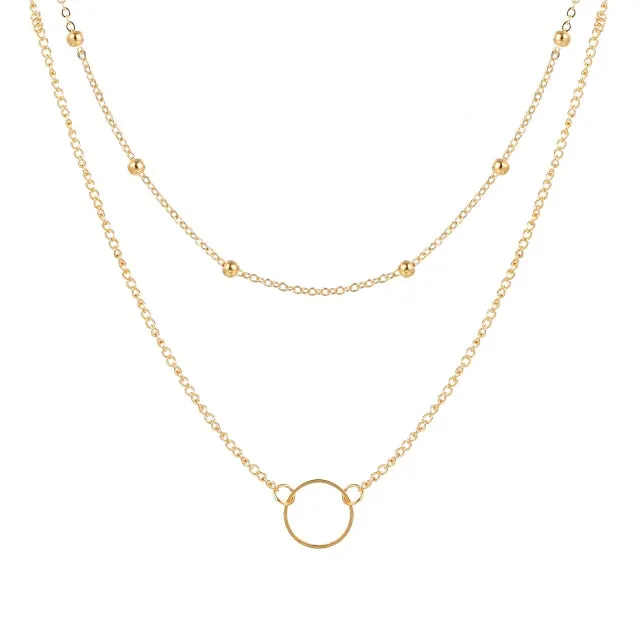 Fashion Thick Chain Toggle Clasp Necklaces