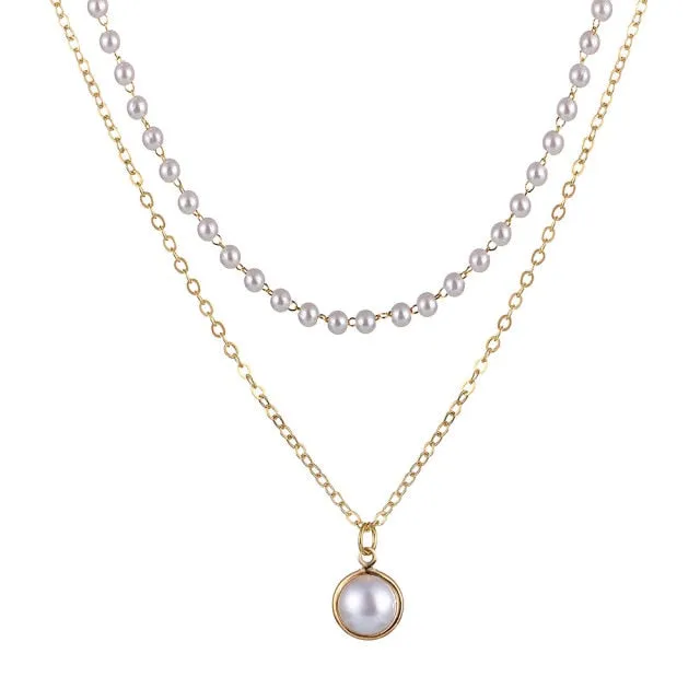Fashion Thick Chain Toggle Clasp Necklaces