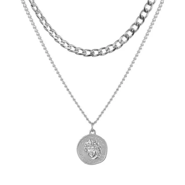 Fashion Thick Chain Toggle Clasp Necklaces