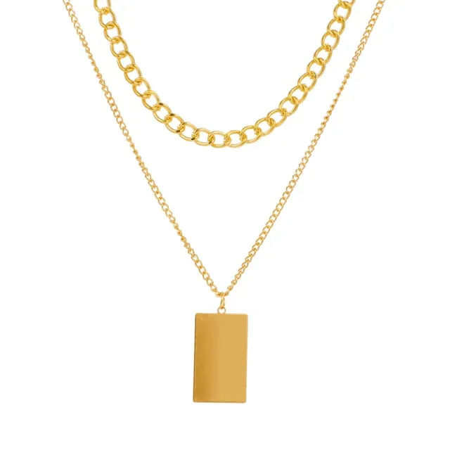 Fashion Thick Chain Toggle Clasp Necklaces
