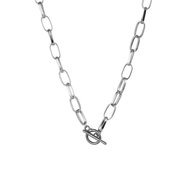 Fashion Thick Chain Toggle Clasp Necklaces