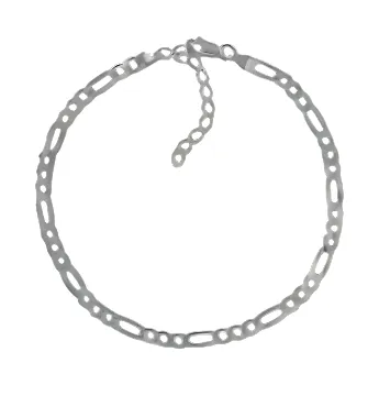 Figaro Anklet Plain & Diamond Cut
