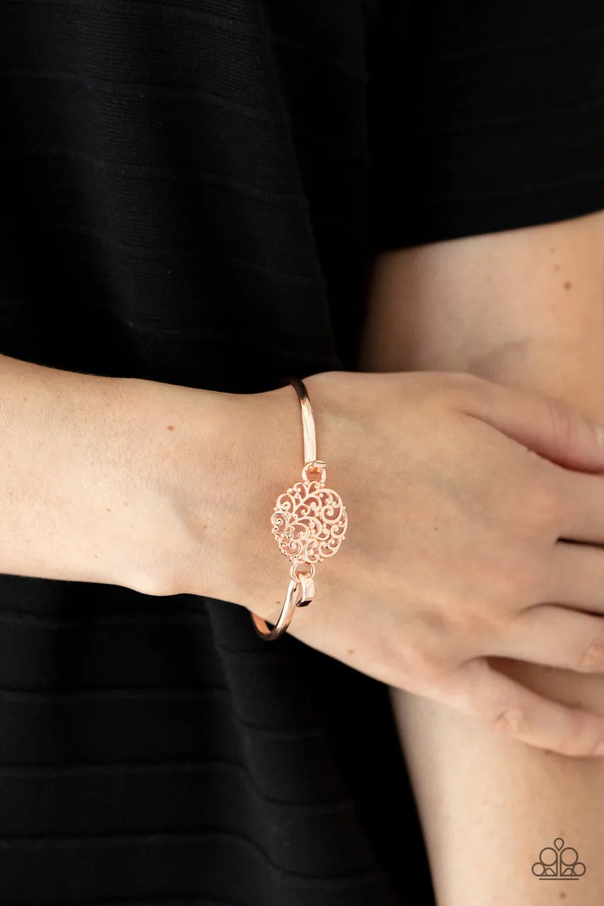 Filigree Fiesta Rose Gold Paparazzi Bracelet