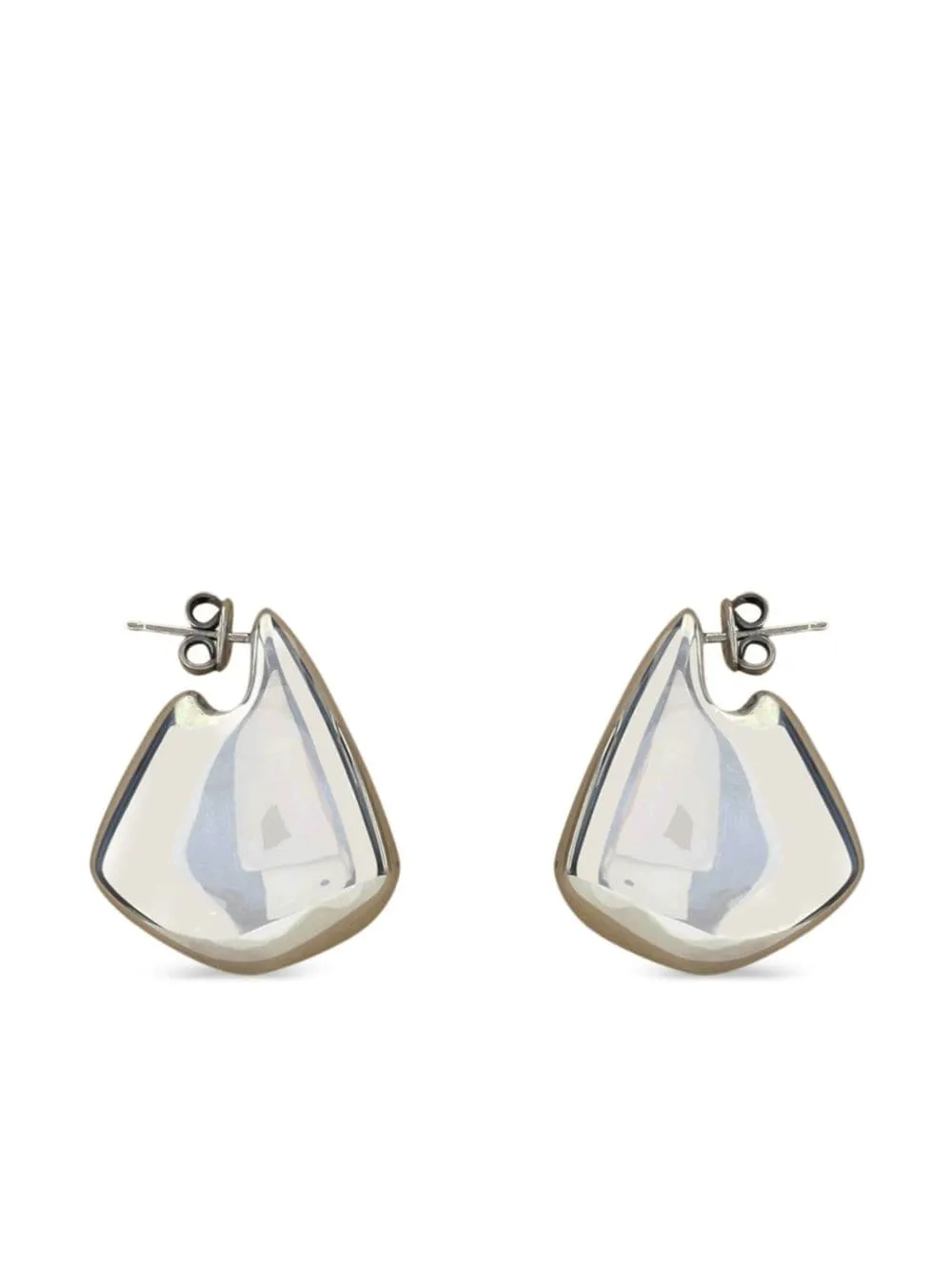 Fin small silver earrings