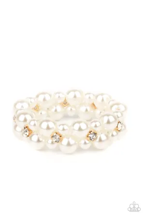 Flirt Alert Gold Paparazzi Bracelet
