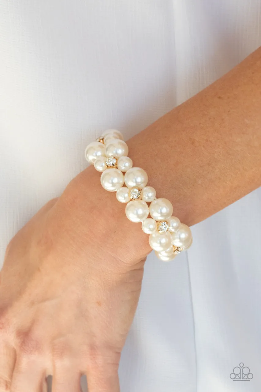 Flirt Alert Gold Paparazzi Bracelet