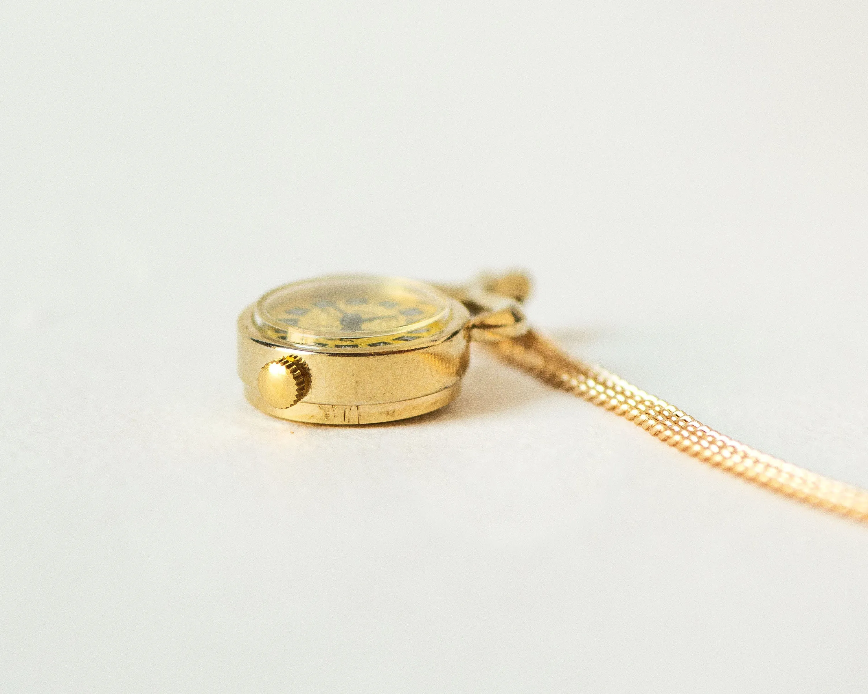 Flowers case watch necklace Seagull, women's pendant watch unique, ornamented watch pendant gold plated, rare design fashion pendant gift