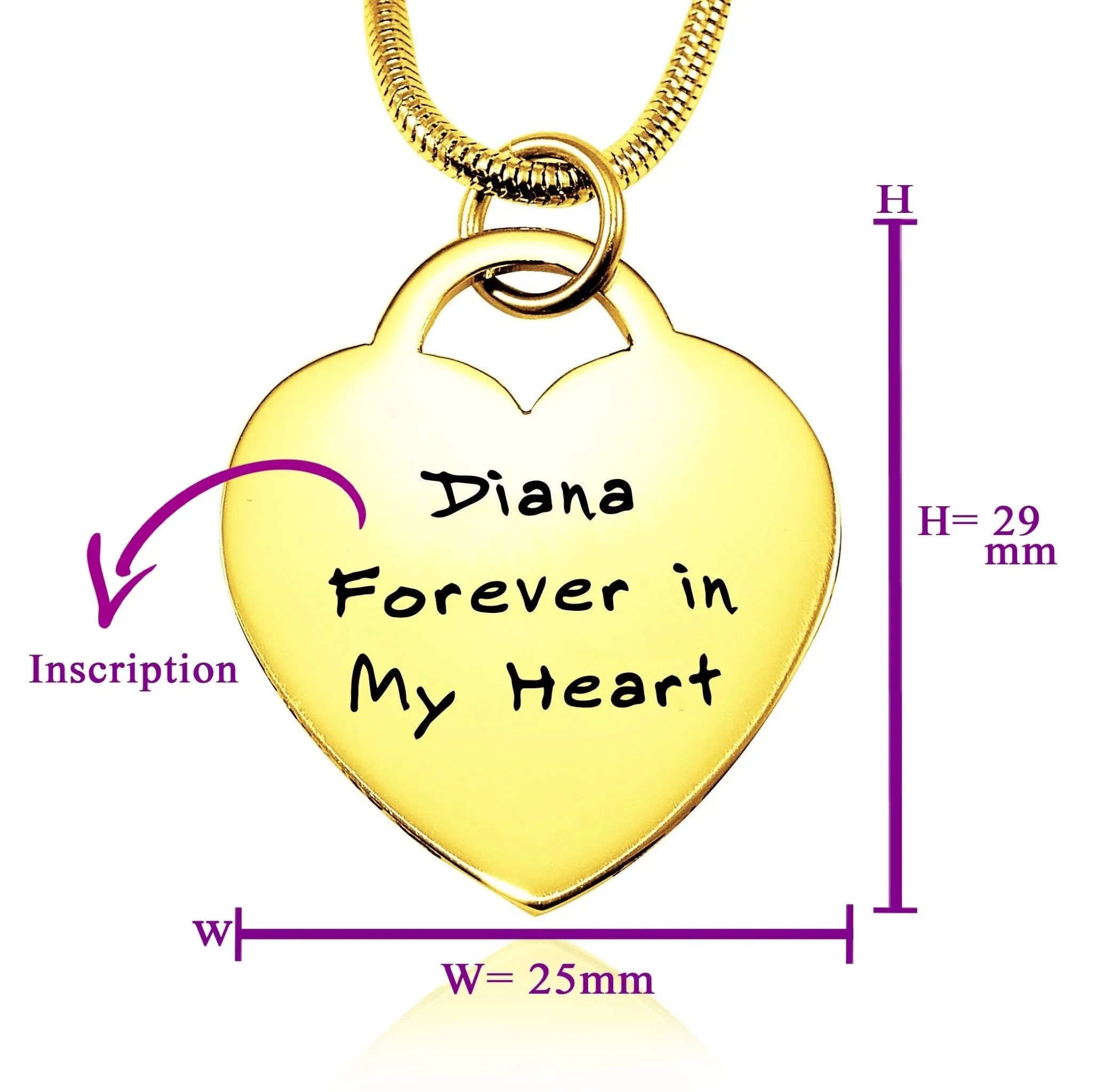 Forever In My Heart Handwriting Necklace