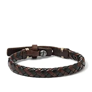 Fossil Braided Leather Bracelet