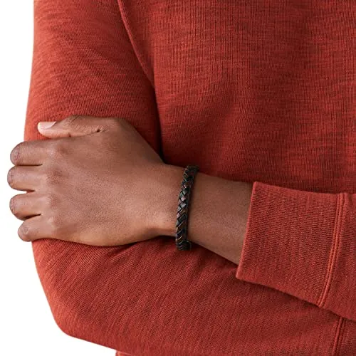 Fossil Braided Leather Bracelet