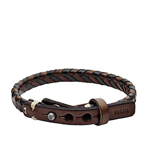 Fossil Braided Leather Bracelet