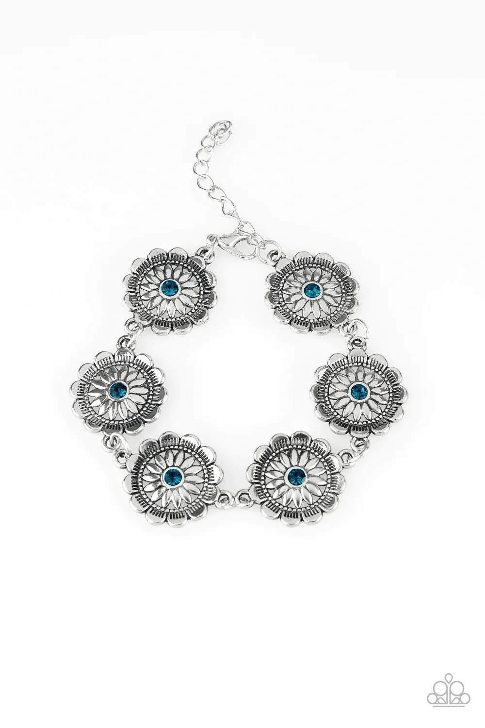 Funky Flower Child Blue Bracelet