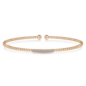 Gabriel & Co. Bujukan Mini Diamond Bar Bead Cuff Bracelet