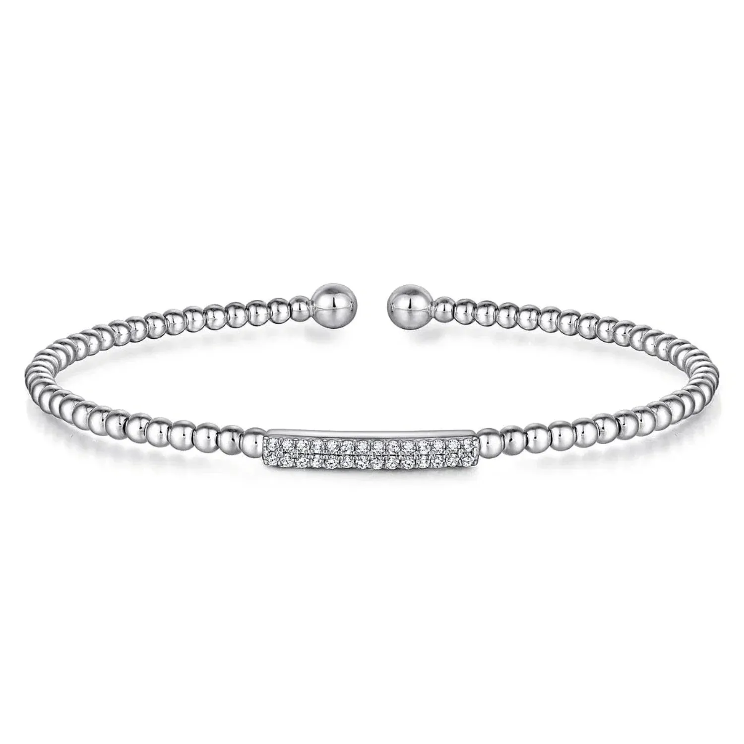Gabriel & Co. Bujukan Mini Diamond Bar Bead Cuff Bracelet