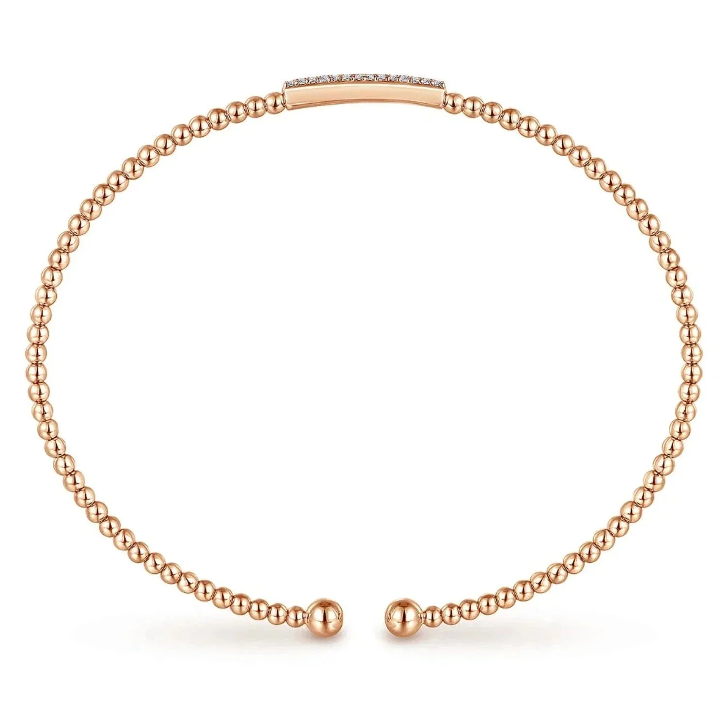 Gabriel & Co. Bujukan Mini Diamond Bar Bead Cuff Bracelet