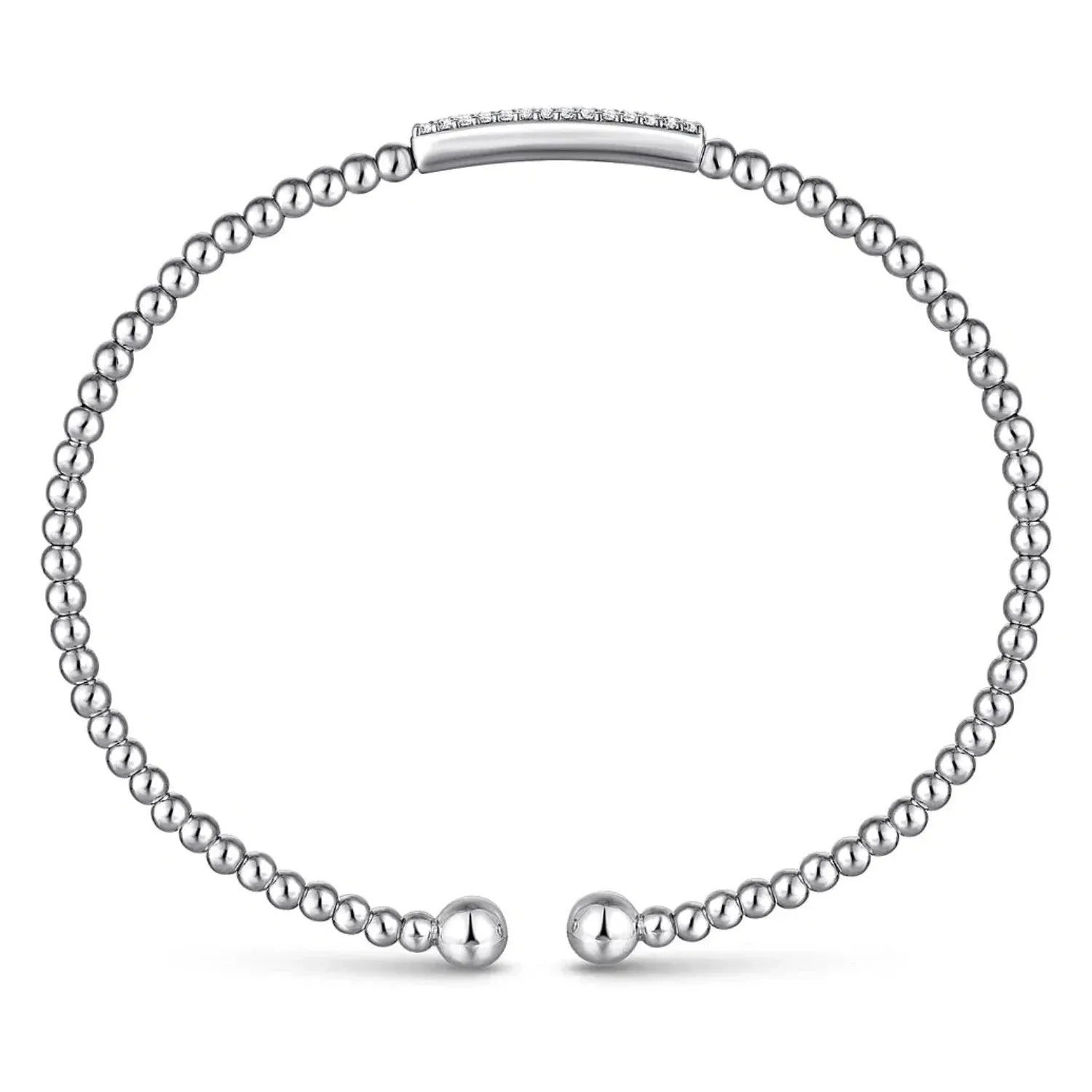 Gabriel & Co. Bujukan Mini Diamond Bar Bead Cuff Bracelet