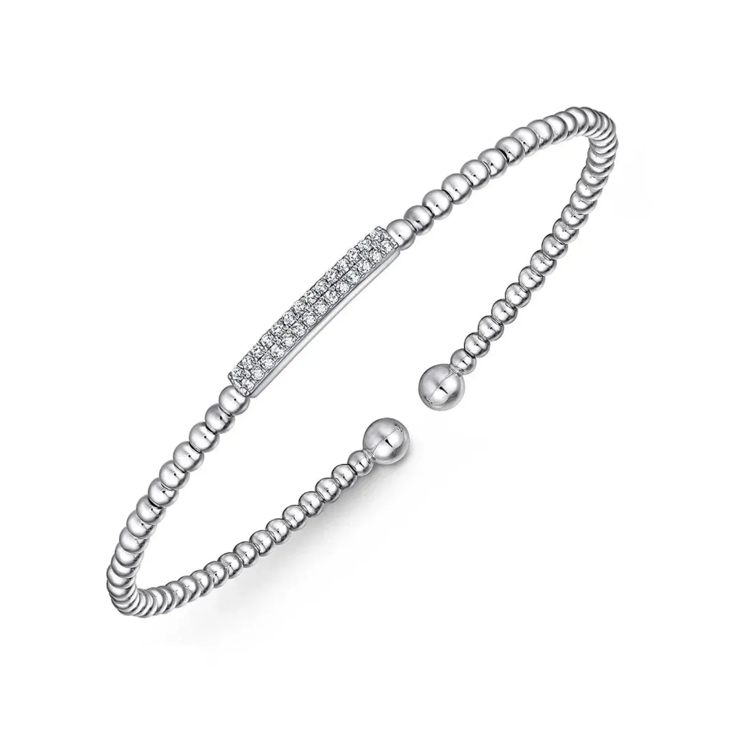 Gabriel & Co. Bujukan Mini Diamond Bar Bead Cuff Bracelet