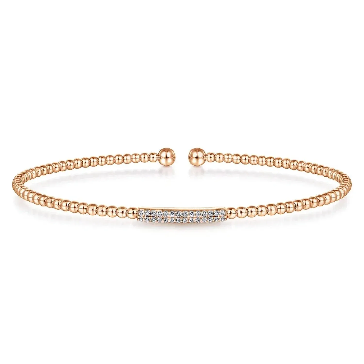 Gabriel & Co. Bujukan Mini Diamond Bar Bead Cuff Bracelet