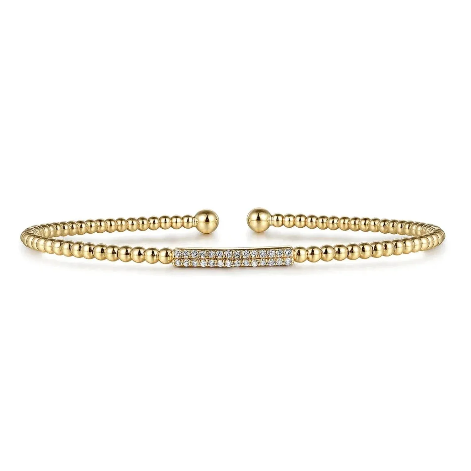 Gabriel & Co. Bujukan Mini Diamond Bar Bead Cuff Bracelet