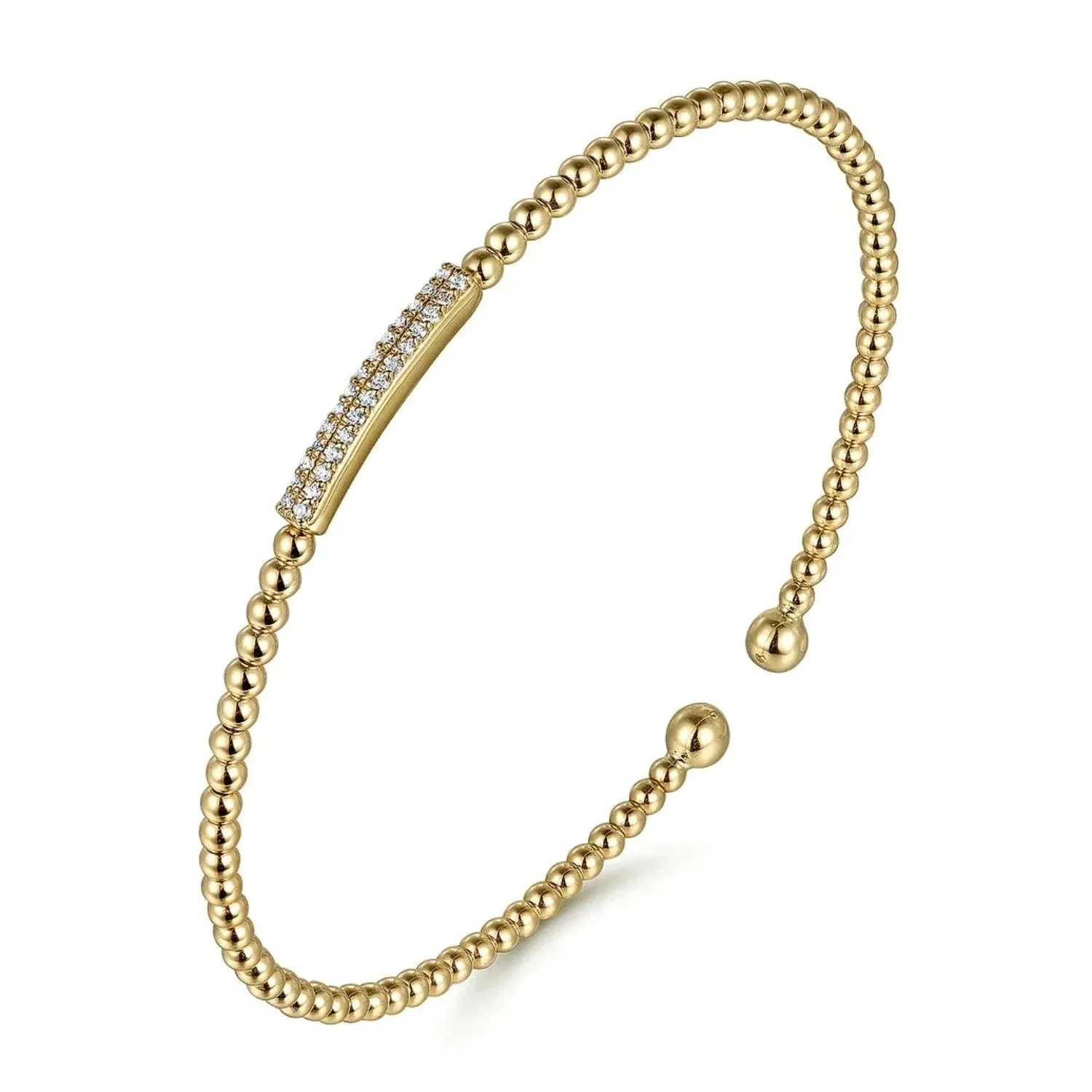 Gabriel & Co. Bujukan Mini Diamond Bar Bead Cuff Bracelet