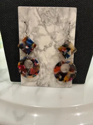Geometric Acetate Dangle Earrings