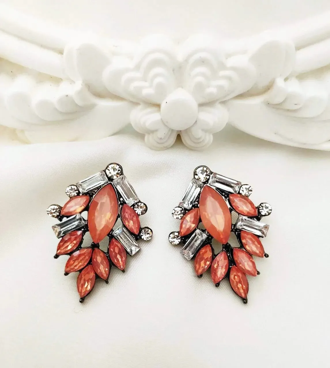 Geometric Bohemia Color Acrylic Crystal Earrings