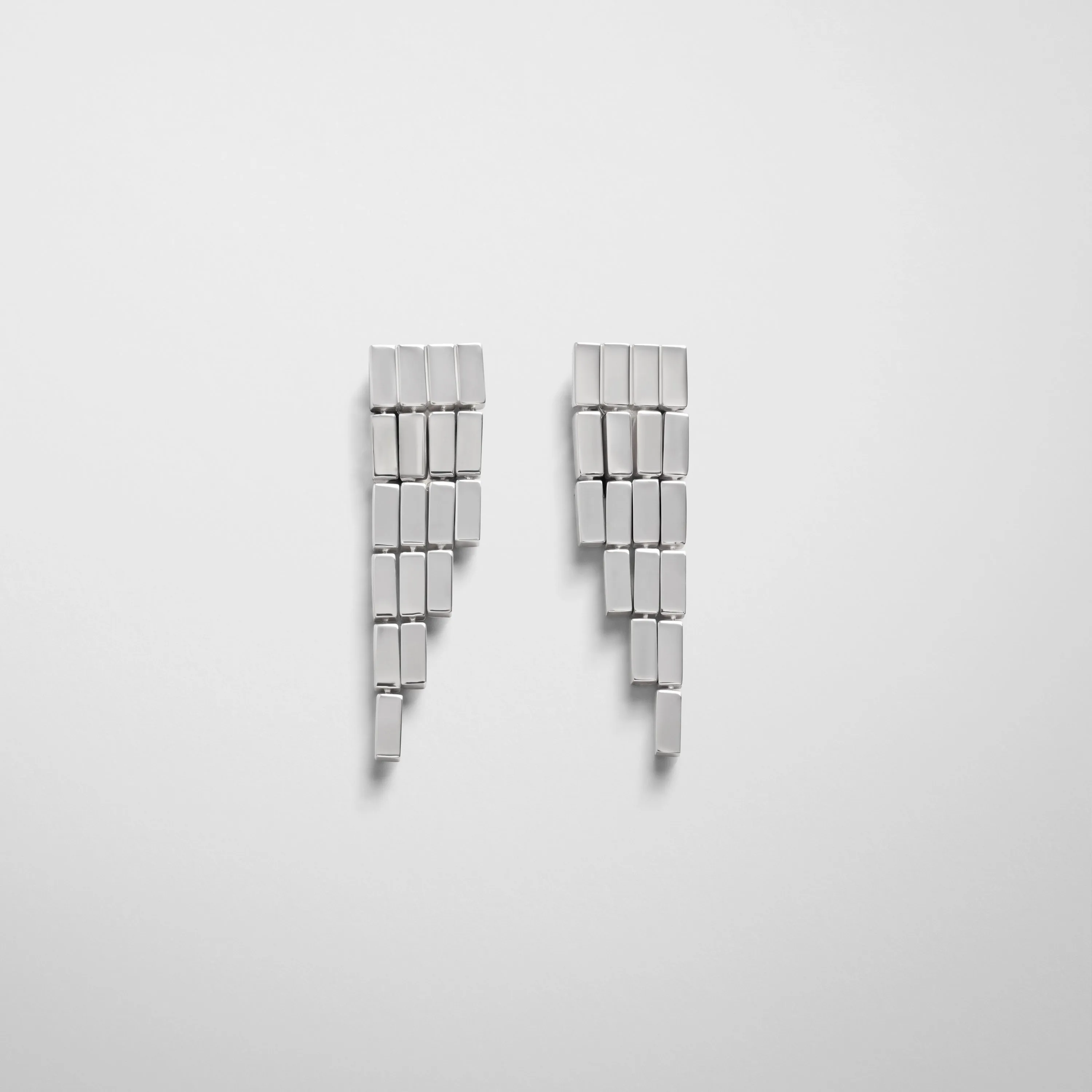 GEOMETRIC CASCADE EARRINGS | sterling silver