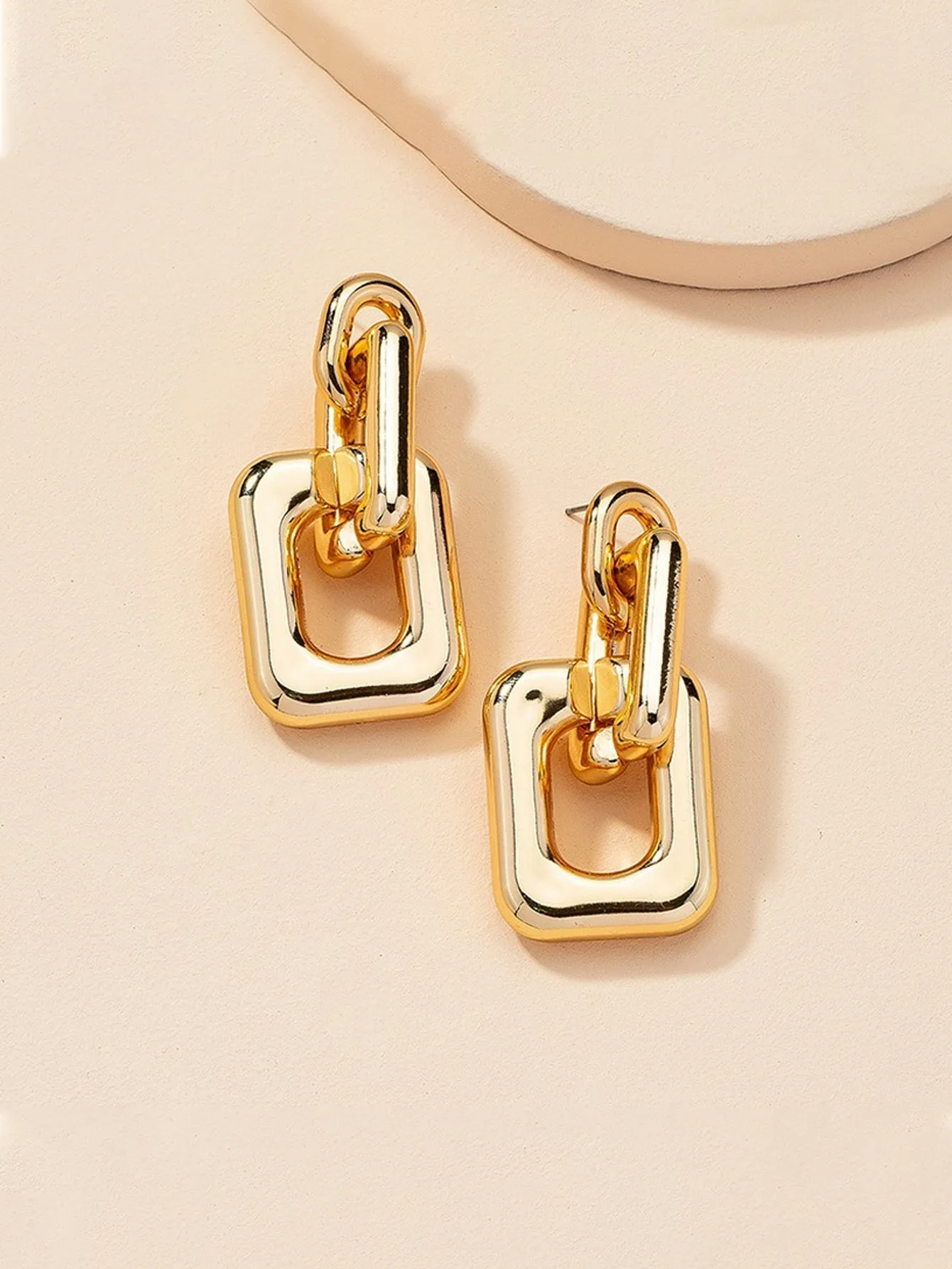 Geometric chain earrings  - FD ⚡