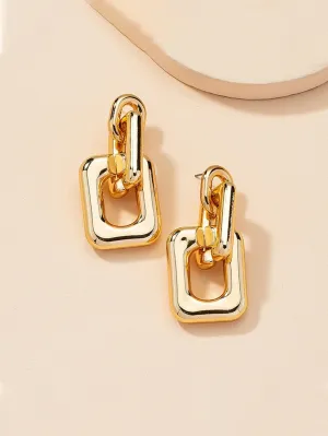 Geometric chain earrings  - FD ⚡