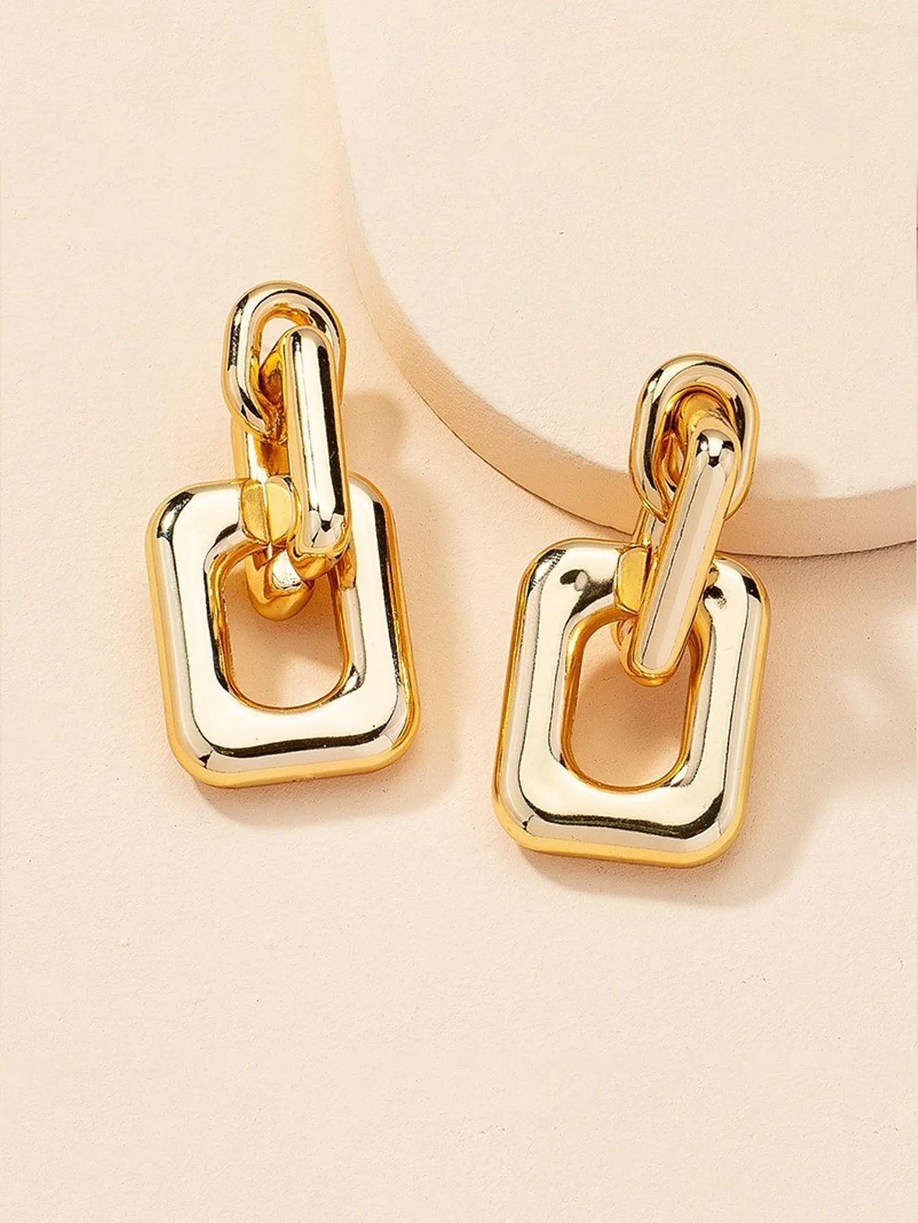 Geometric chain earrings  - FD ⚡
