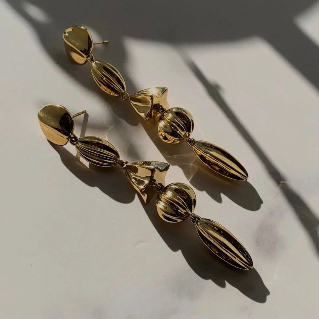 Geometric Gold Earrings