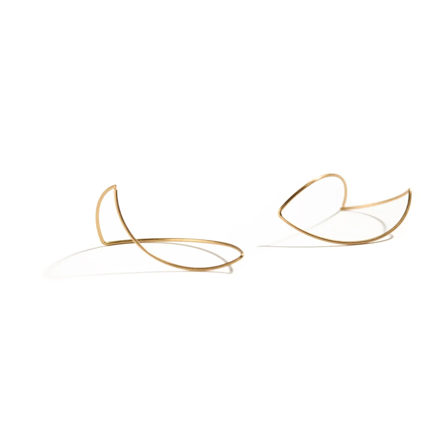 Geometric Gold Wire Earrings