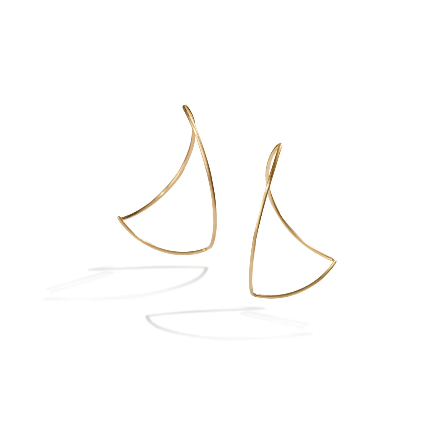Geometric Gold Wire Earrings