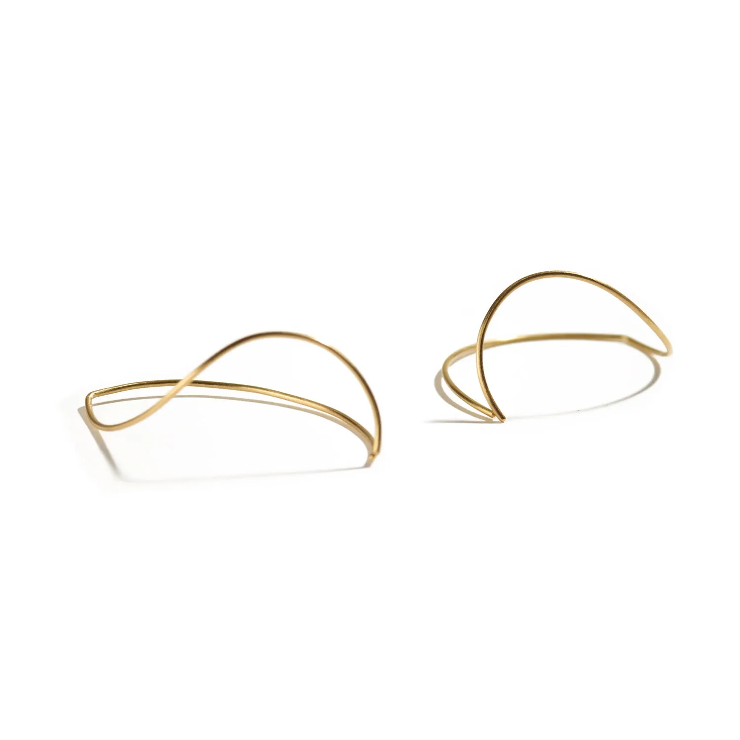 Geometric Gold Wire Earrings