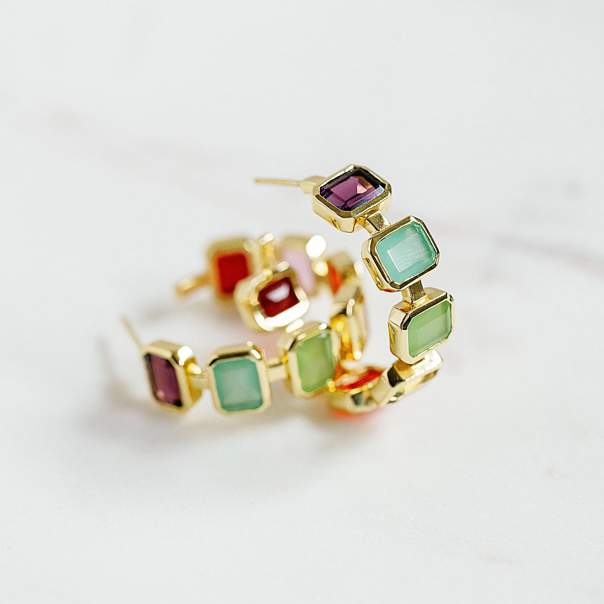 Gesu Hoop Earrings in Rainbow