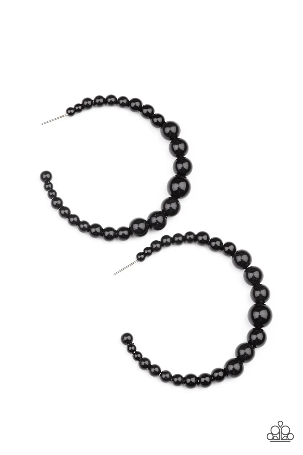 Glamour Graduate Black
Hoop Earrings Paparazzi