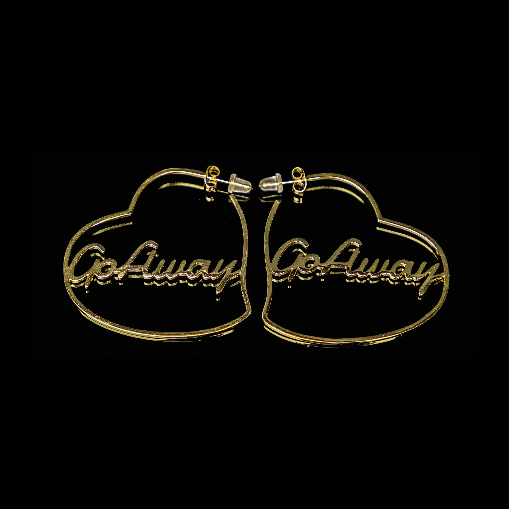 Go Away Heart Earrings