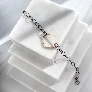 Gold and Silver Freeform Loop Bracelet #2 - WOBBLY