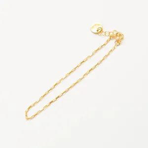 Gold Bar Chain Link Bracelet