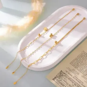 Gold Bracelets Square Luck