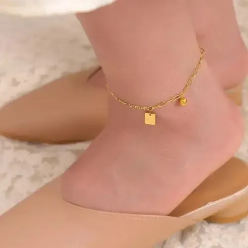 Gold Bracelets Square Luck