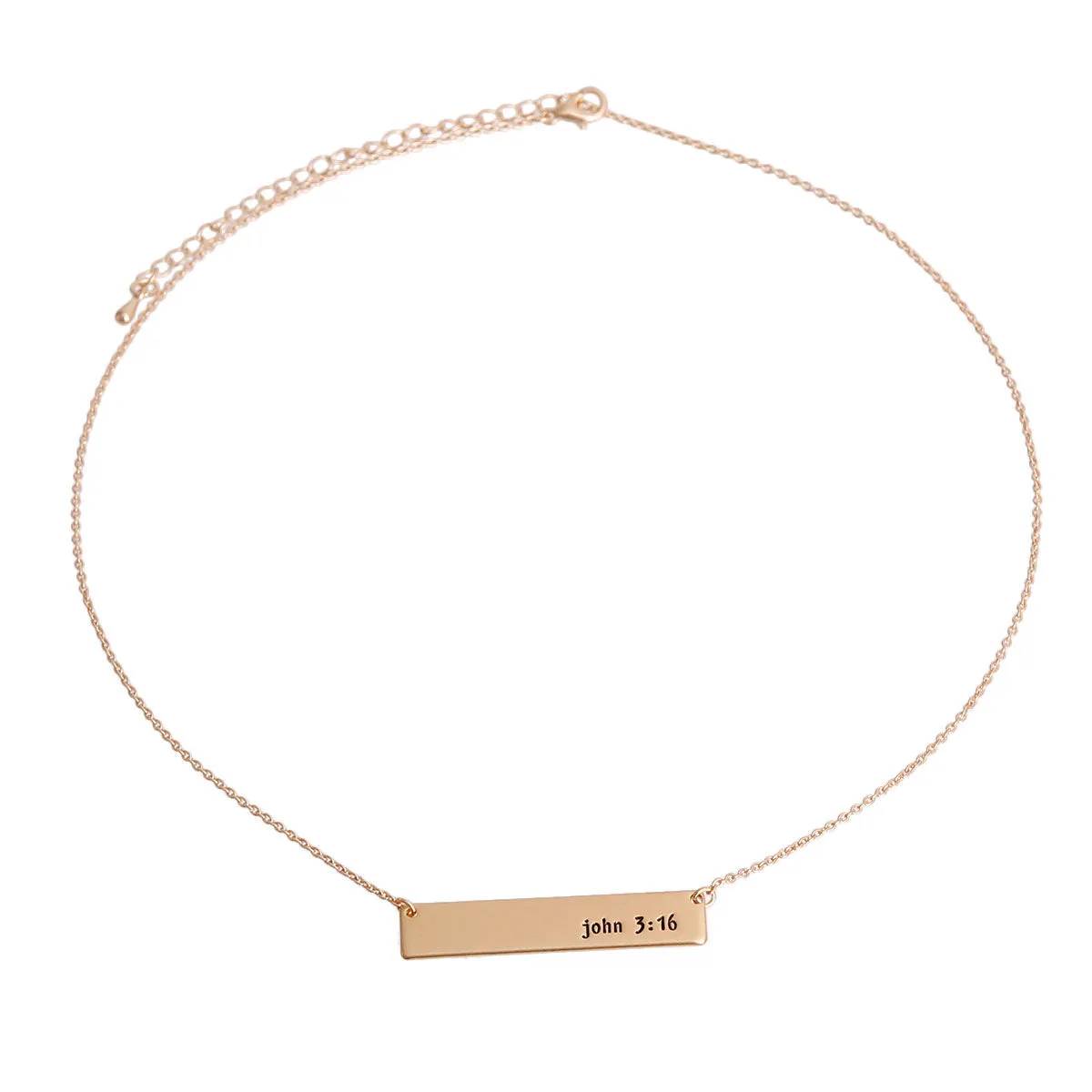 Gold John 3:16 Plate Necklace