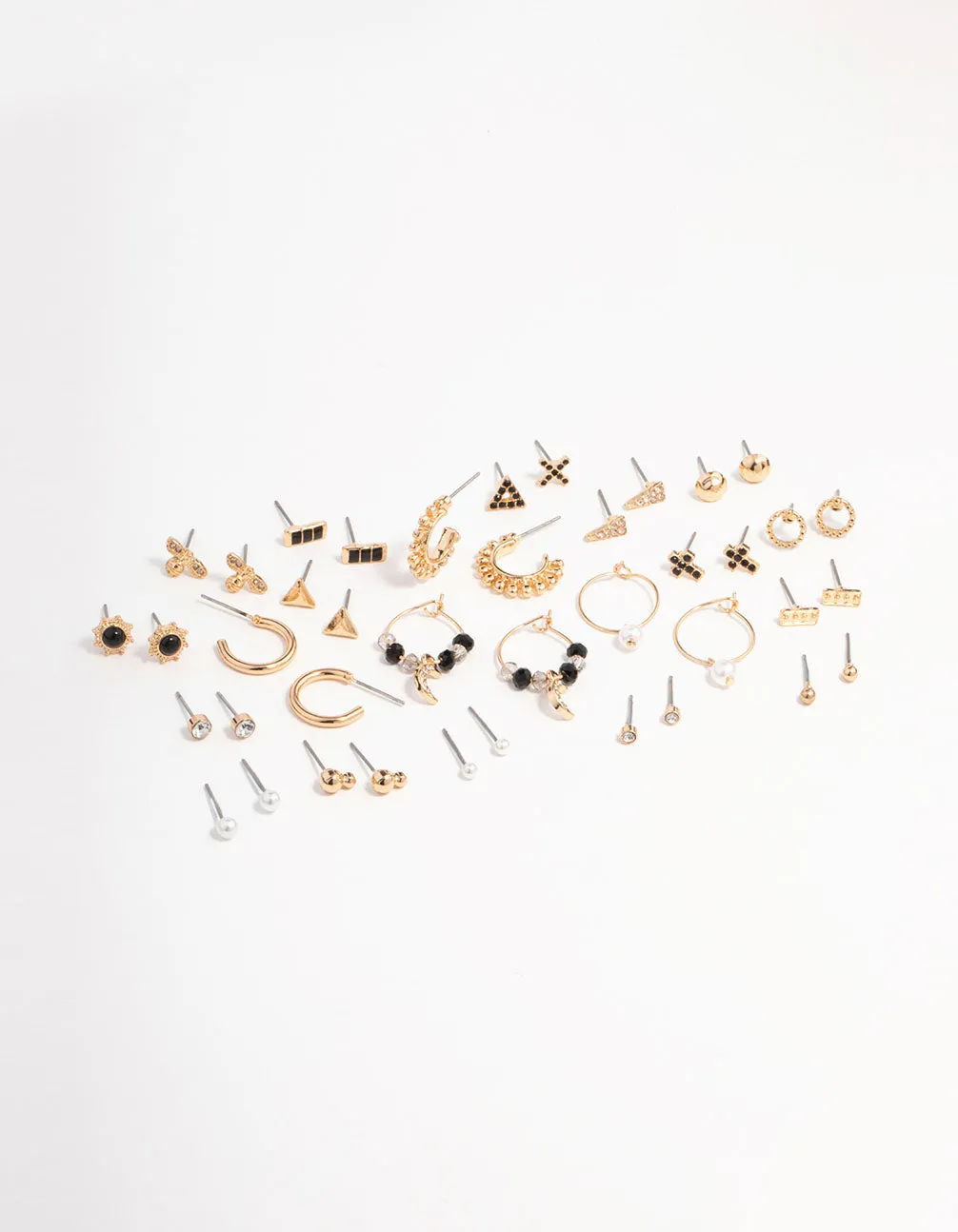 Gold Mixed Stud Earring Pack