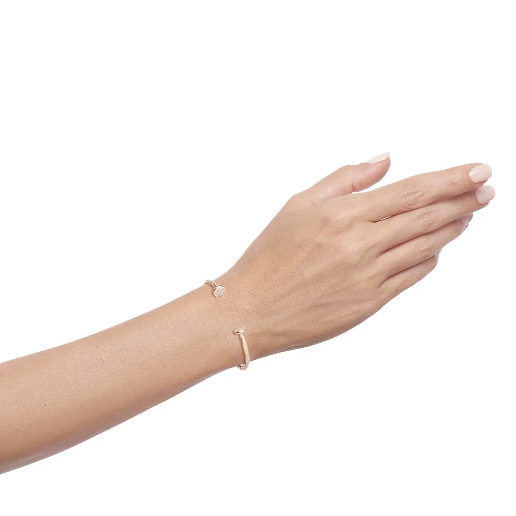 Gold Pave Diamond Nailhead Cuff