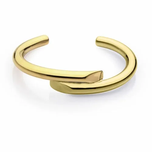 Gold Plated Stainless Steel Cuff Bracelet - 6.5" Length for Beaded Bracelet Pairing